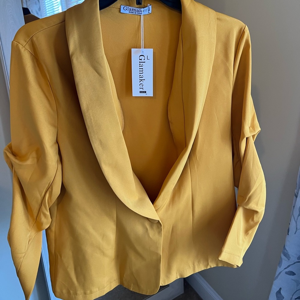 Suit set, mustard color, elegant